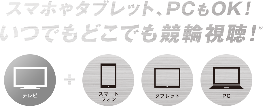 スマホやタブレット、PCもOK!